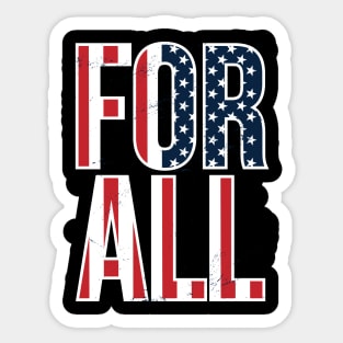 no racism and equality for all Americans Sticker